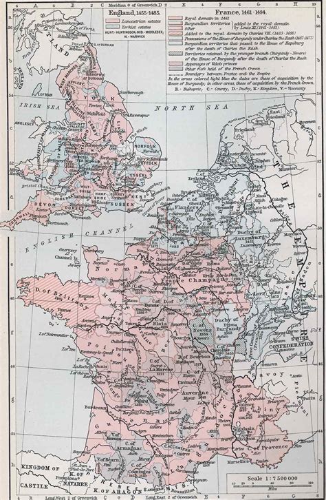 map of england and france with cities